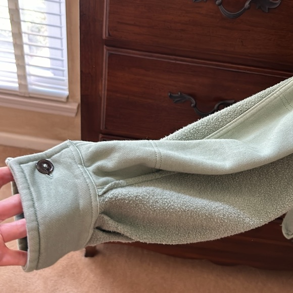 Free People Jordan Slouchy Jacket in washed military green. - Picture 7 of 13